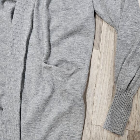 Neu Nomads Womens Gray Longline Cashmere Cardigan Size XL Cotton Open Front - Picture 3 of 9